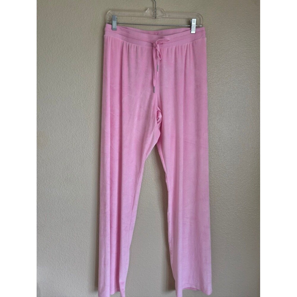 NWOT juicy couture pink velour script logo sleepwear set pink size M - Picture 5 of 7